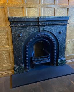 I was asked to rectify a Victorian fireplace at the Lamb and Flag in line with a planning enforcement order by the local council. Engineering bricks had been laid in the firebox returns and were not in keeping with the historic building. 

The wall had to be Acrow propped and the inner hearth rebuilt using reclaimed Victorian clay bricks and hydraulic lime mortar. The old Victorian fireplace was then reinstated and a new slate hearthstone laid beneath. Its broken mantelpiece was replaced in Welsh slate and marbled to match by @swrdecart. More on that to come…